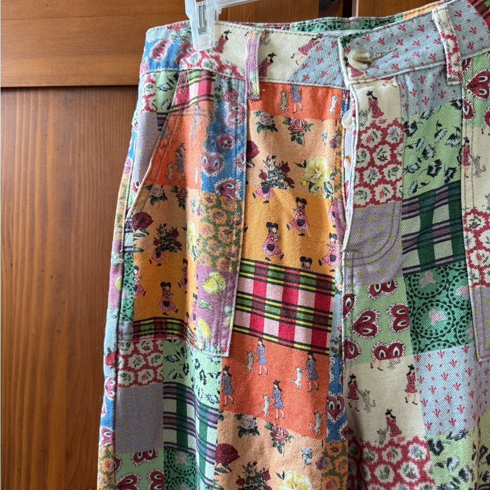 Rachel Antonoff patchwork wide leg pants
